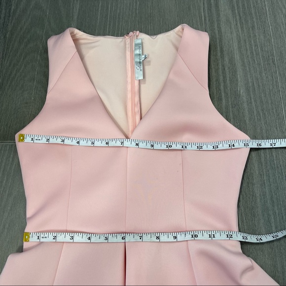 Lovers + Friends Geneva Flare Scuba Mini Dress REVOLVE Light Pastel Pink Small S - Picture 12 of 15